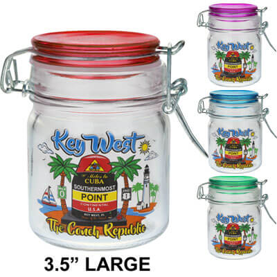 Key West Marker Large Stash Glass Jar