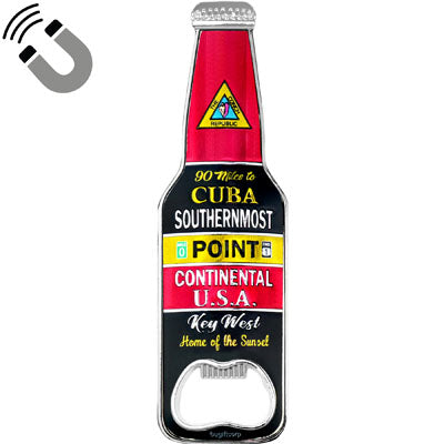 Key West Buoy Metal Bottle Opener Magnet