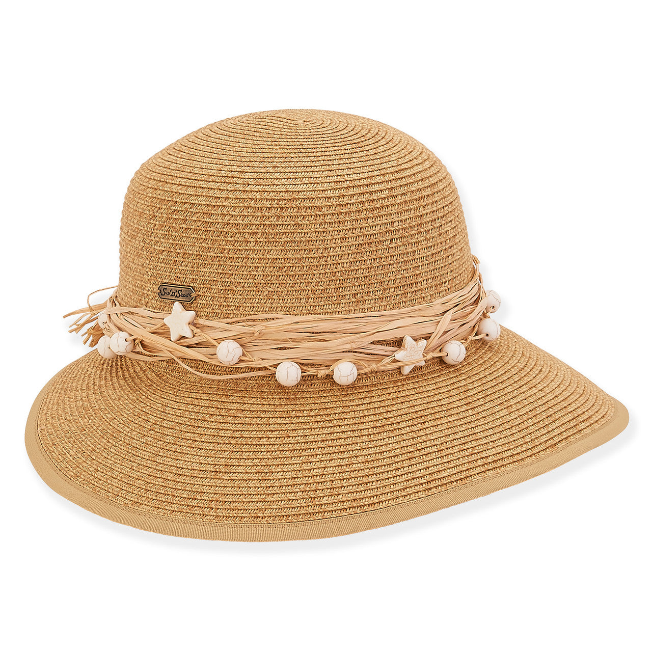 Sun 'N' Sand Delilah Weaved Beachy Beaded Detail Hat