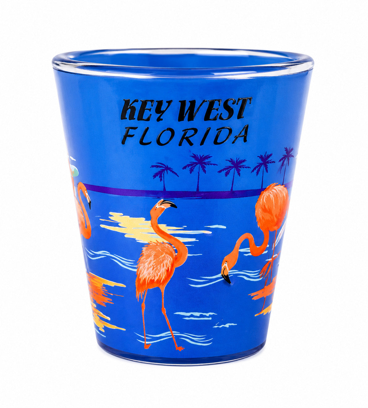 Key West Florida Flamingo Sunset Shot Glass