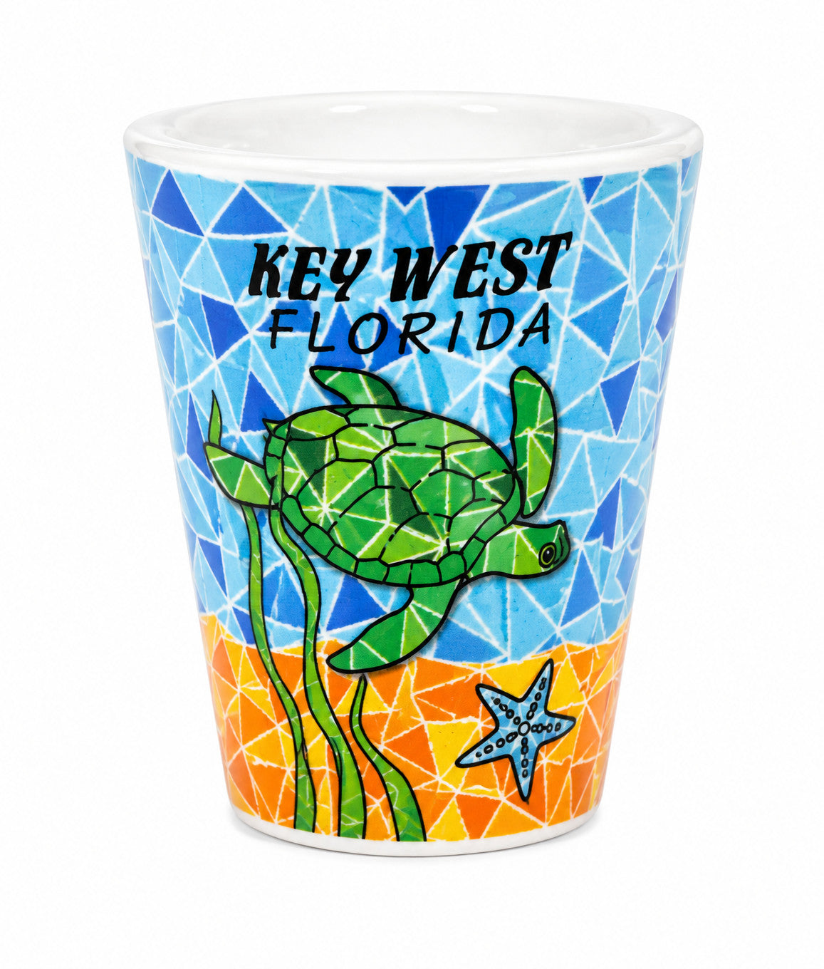 Key West Sea Turtle Mosaic Shot Glass