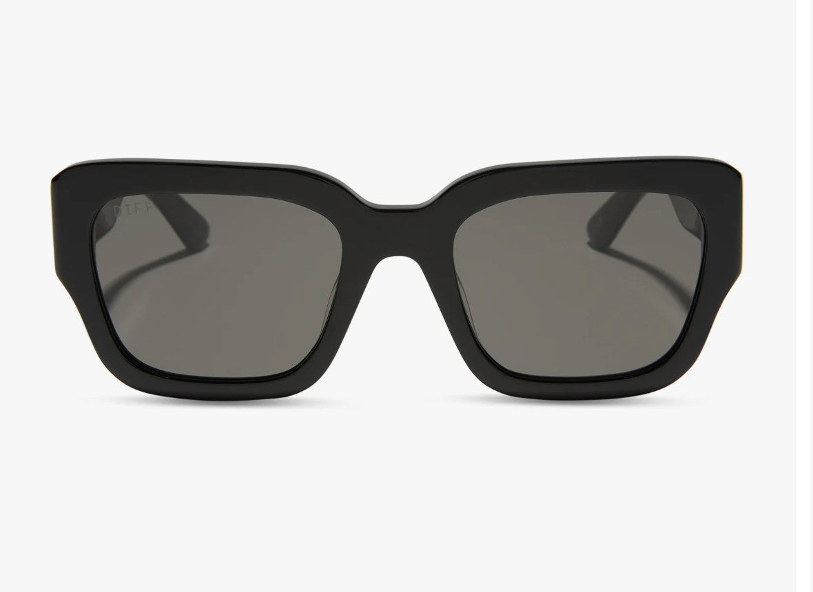 Diff Loren Black Frame w/ Grey Lens Sunglasses