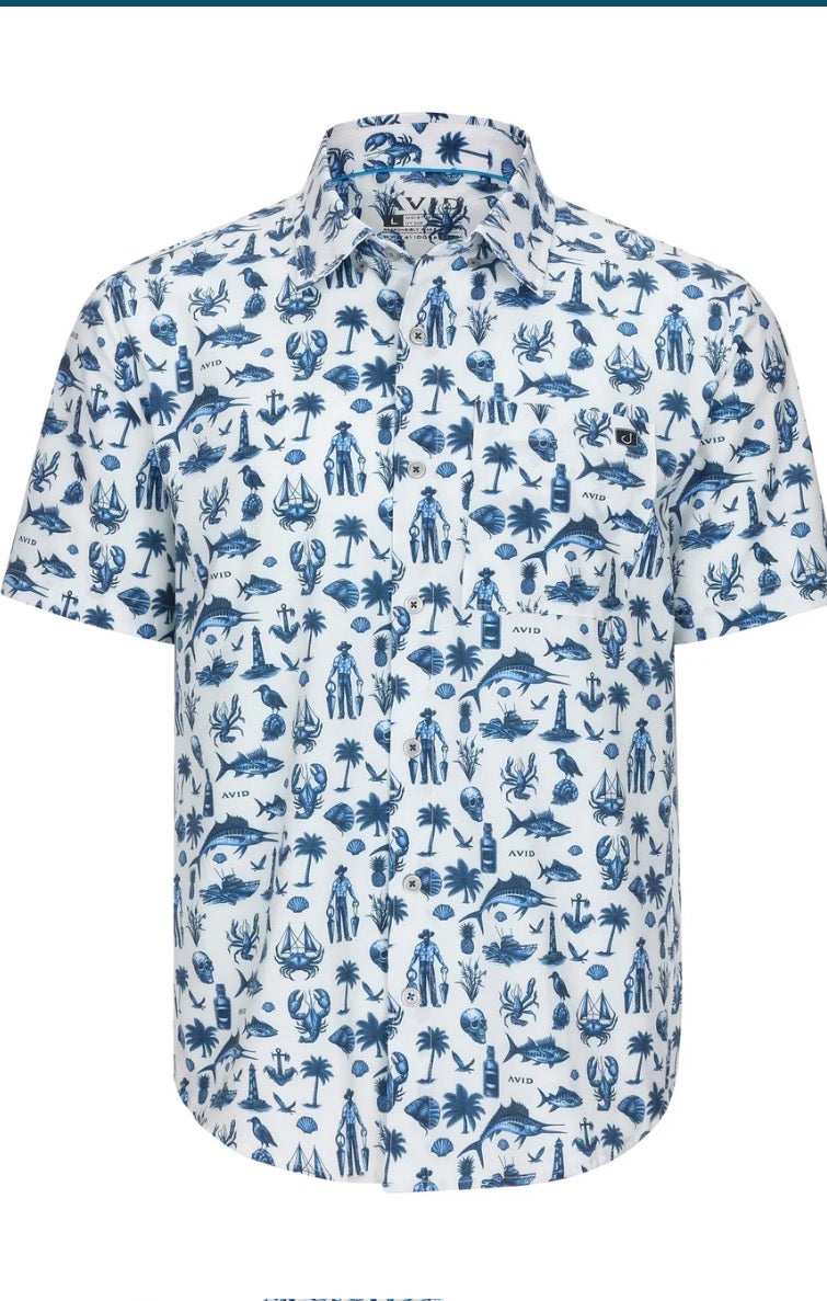 Avid Palapa Ocean Oddity Polo Indigo