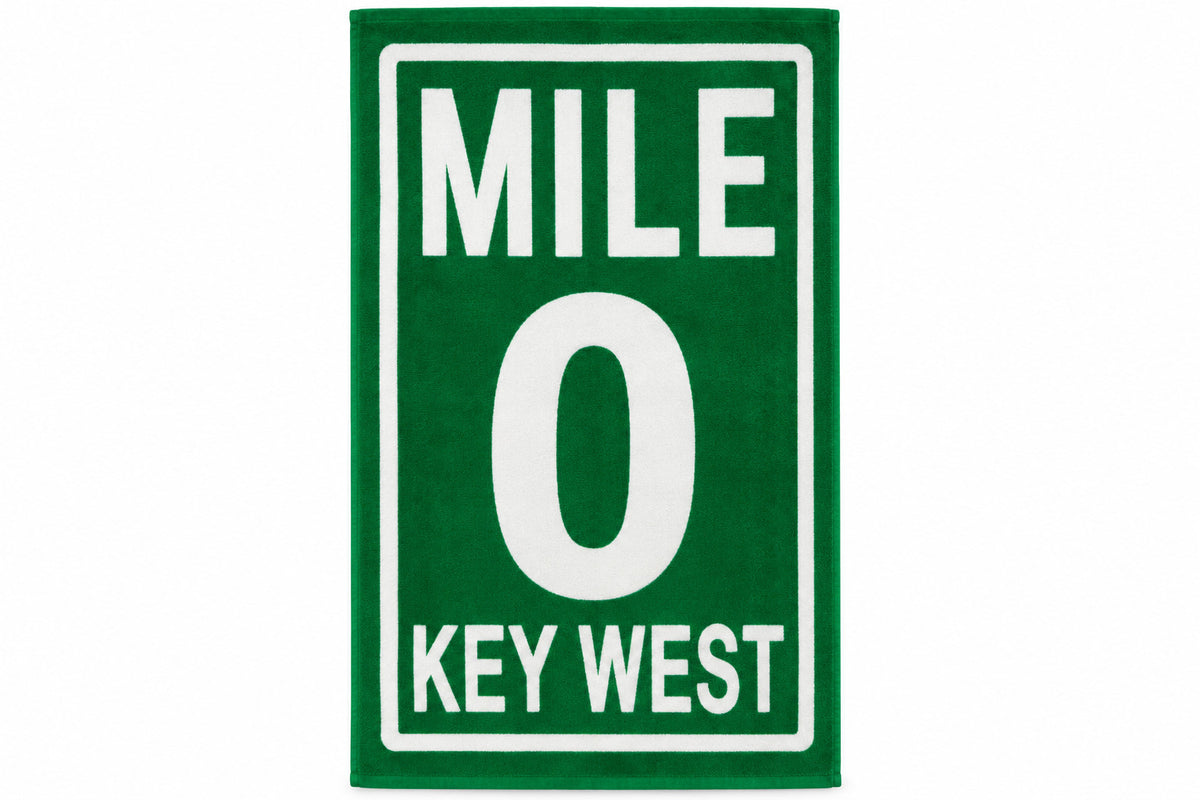 Mile Zero Key West Towel Green