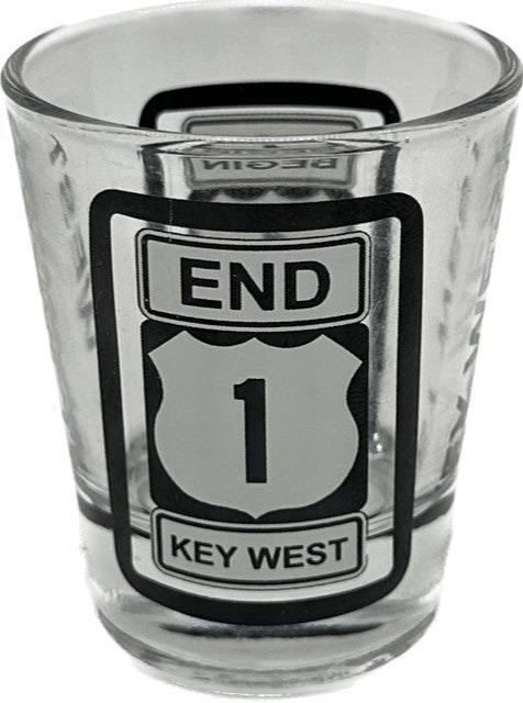 Jojo's Key West End 1 Shot Glass Clear