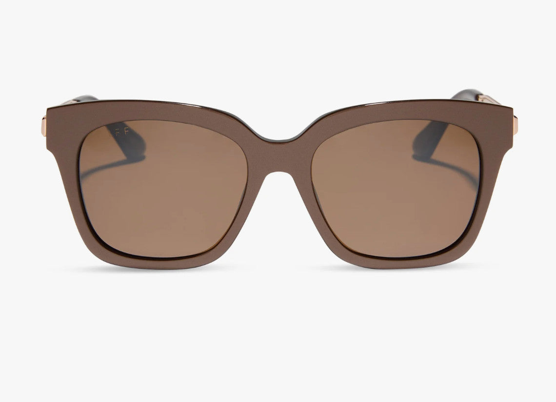 Diff Bella Moscow Mule Frame w/ Gold Flash Lens Sunglasses
