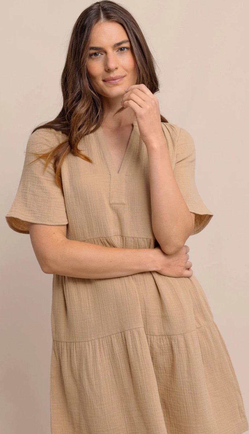 Southern Tide Harper Dress Travertine