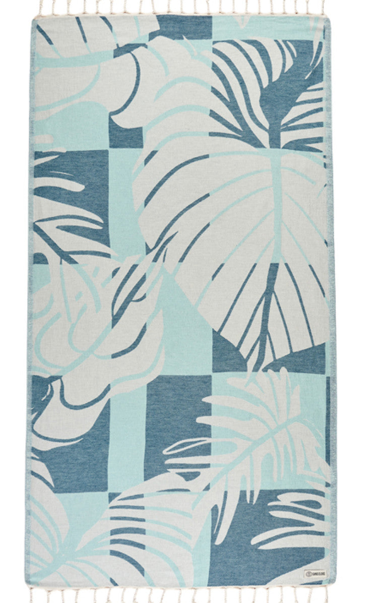 Sand Cloud Beach Towel Cutleaf Seaglass
