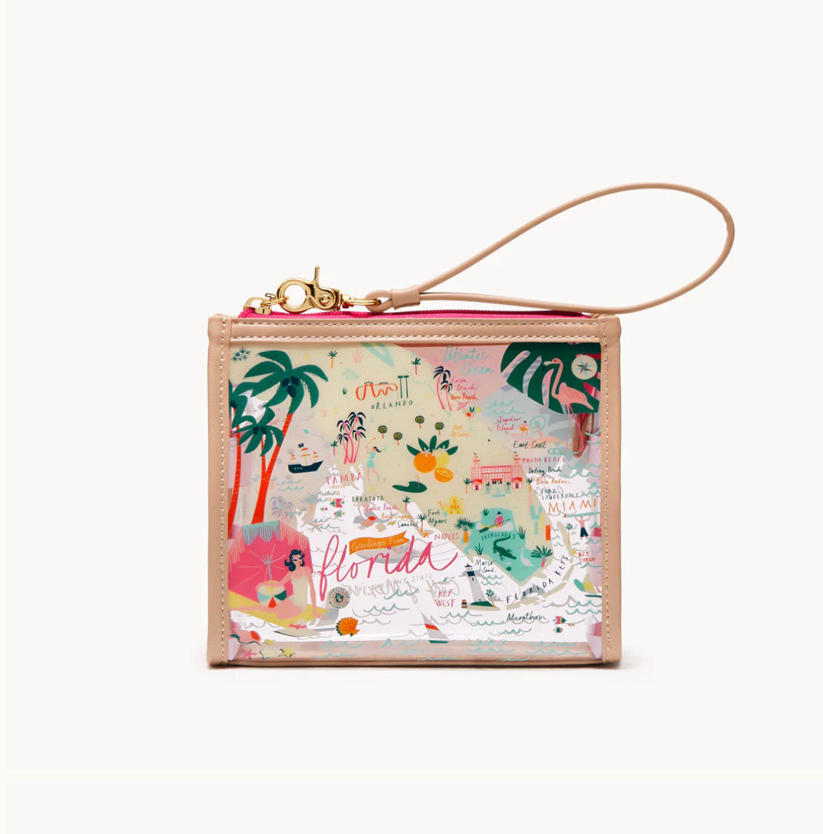 Spartina Florida Clear Beach Wristlet