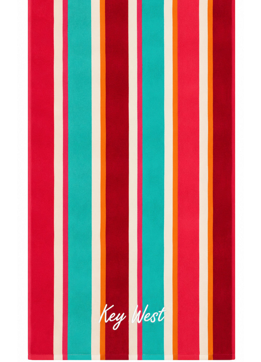 Key West Striped Towel Pink/Magenta