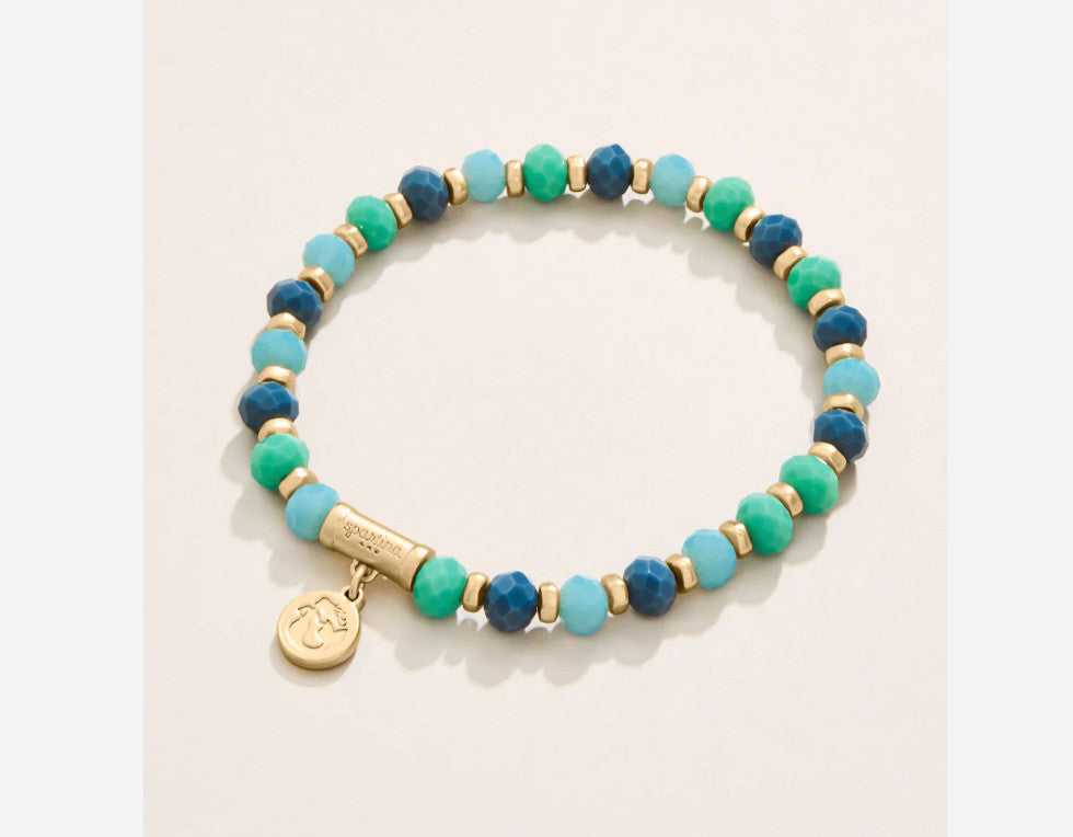 Spartina 6mm Stretch Bracelet Green/Blue
