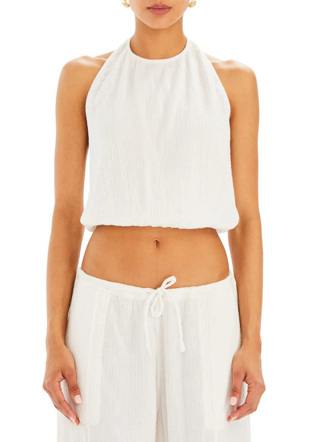 SER.O.YA Yen Halter Top White