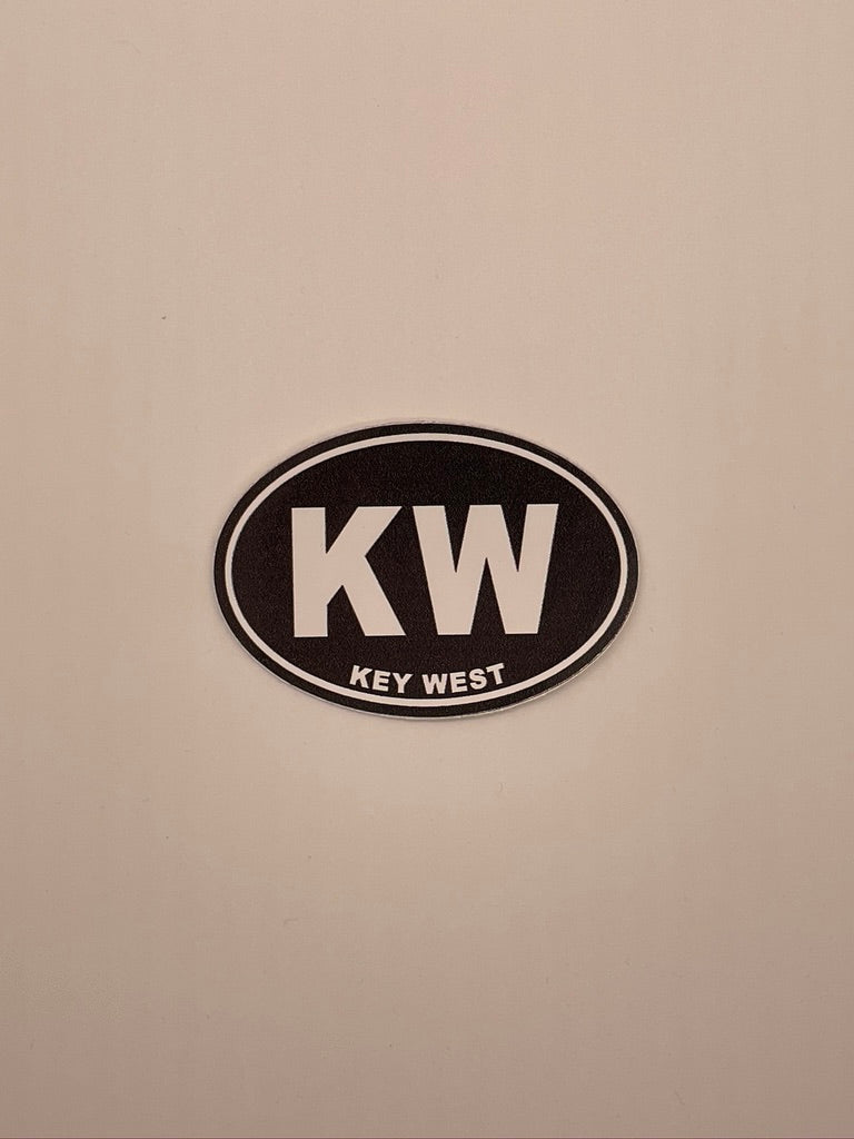 KW Key West Oval Sticker Medium