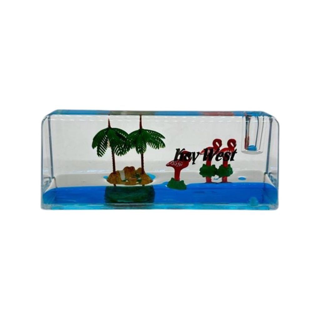 Flamingos Palms Rectangle Paperweight Shaddow Fish