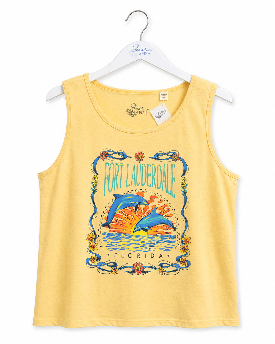 Shaddow and Fish Fort Lauderdale Sunset Dreams Tank Tee Butter