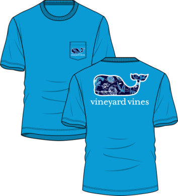 Vineyard Vines Sea Life Whale Fill Pocket Tee SS