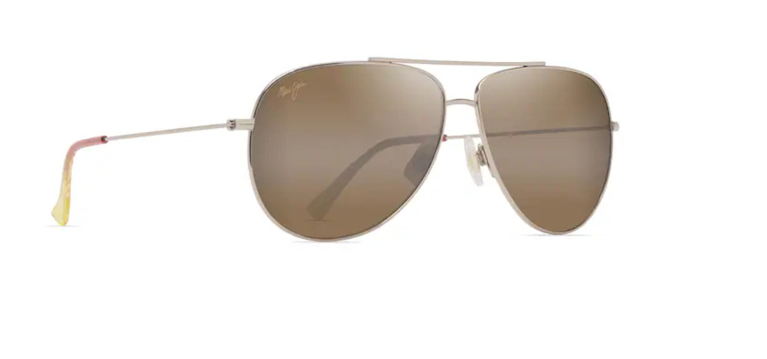 Maui Jim Hauoli XL Light Gold Lens w/ Orange & Yellow Frame Sunglasses
