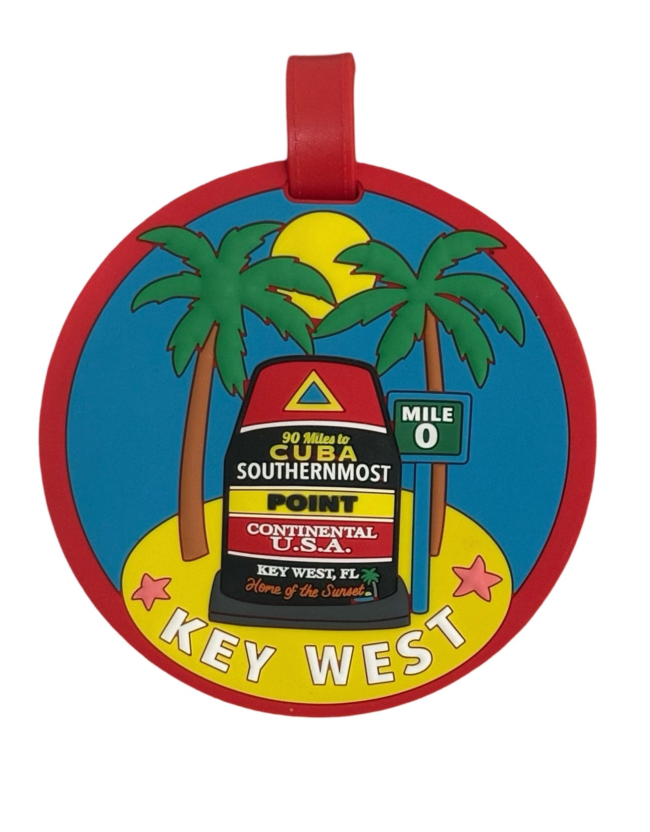 Southernmost Point  Buoy & Icons Island Key West Luggage Tag