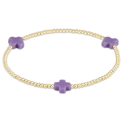 Egirl Signature Small Cross Gold Pattern 2mm FW'24 Bead Bracelet