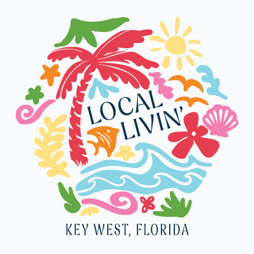 Shaddow and Fish Prizzy Local Livin Key West Tank Tee White