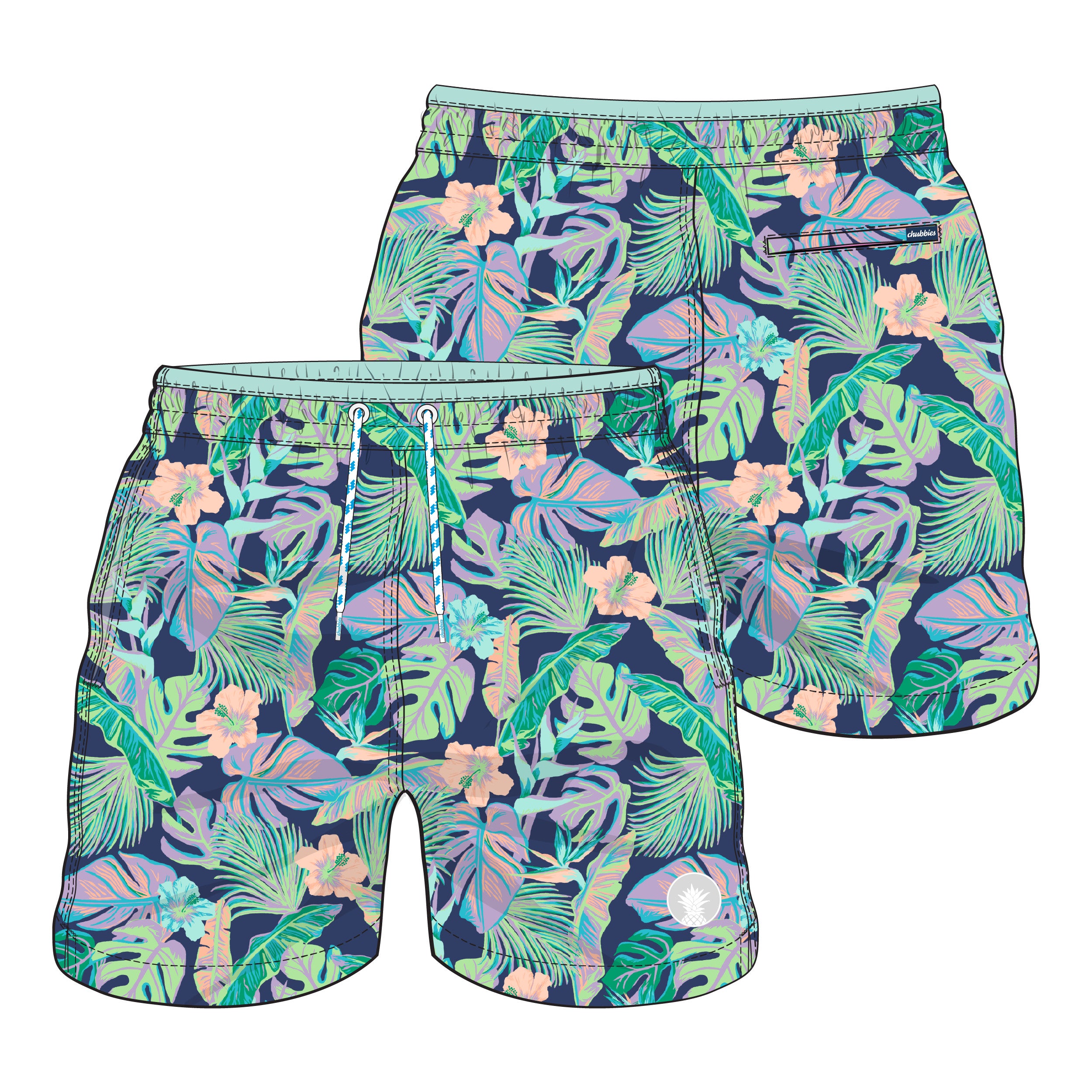 Chubbies The Night Faunas 5.5" Swim Trunks