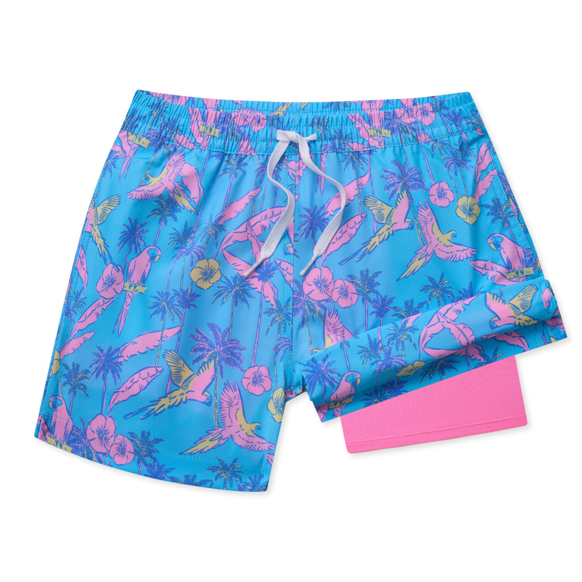 Chubbies The Flock Parties Youth Lined Swim Trunk Turquoise