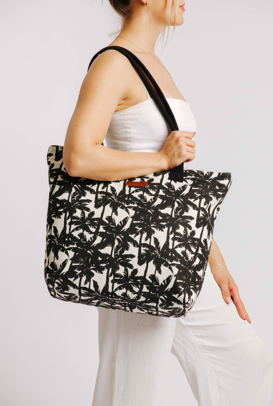 Sand Cloud Palm Beach Tote Bag Black