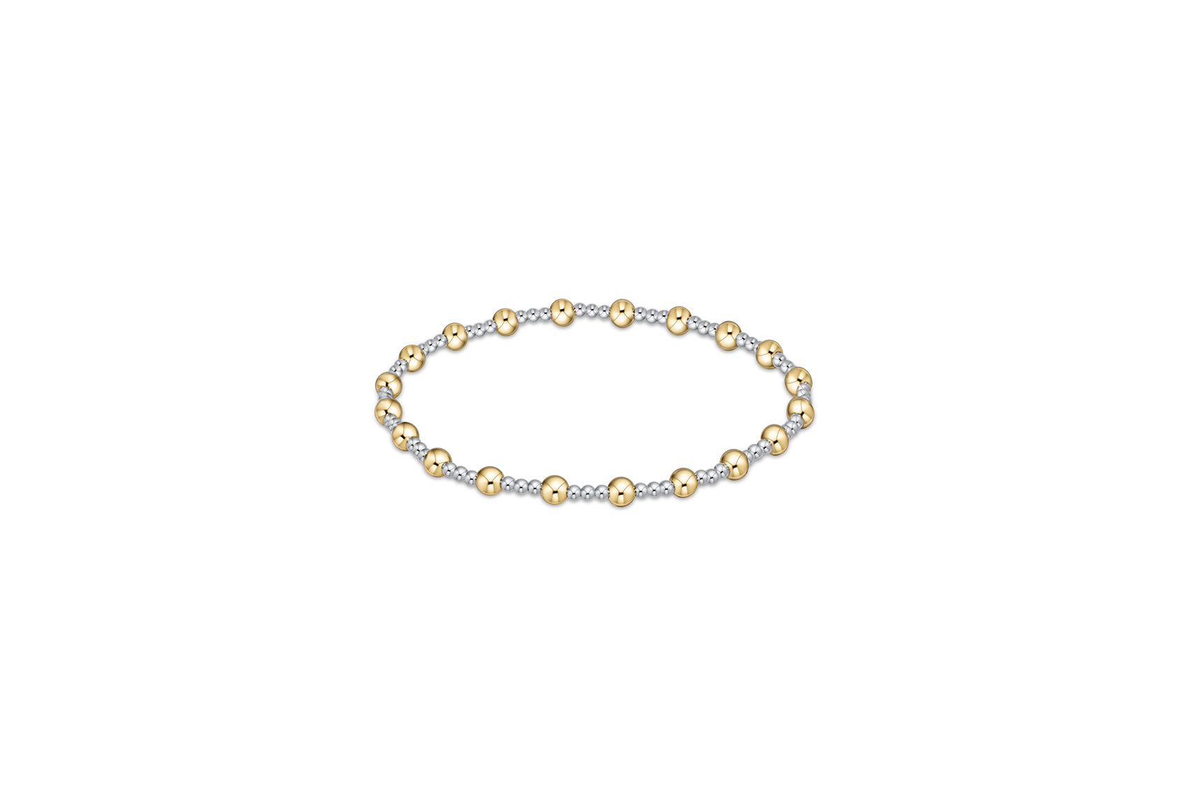 Enewton Classic Sincerity Pattern 4mm Beaded Bracelet Mixed Metal