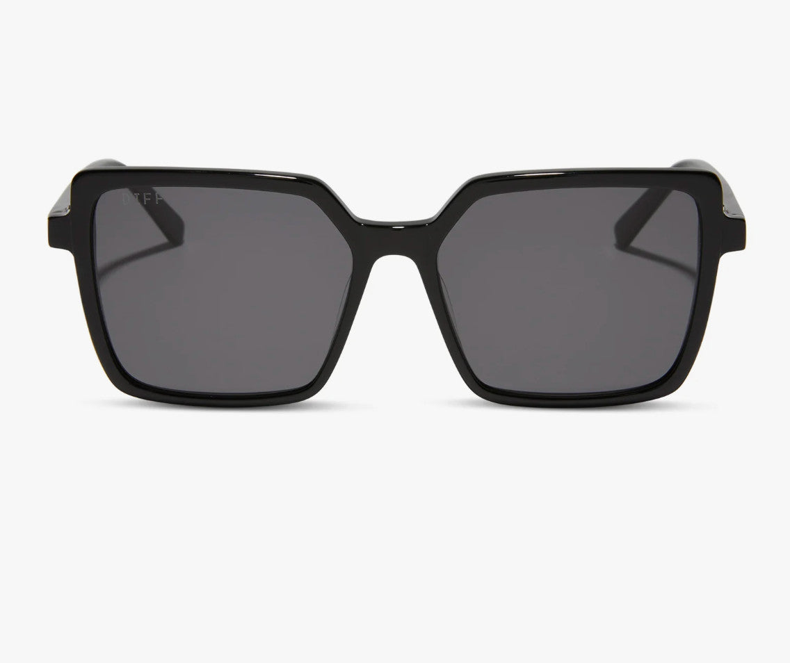 Diff Esme Black Frame w/ Grey Lens Sunglasses Polarized