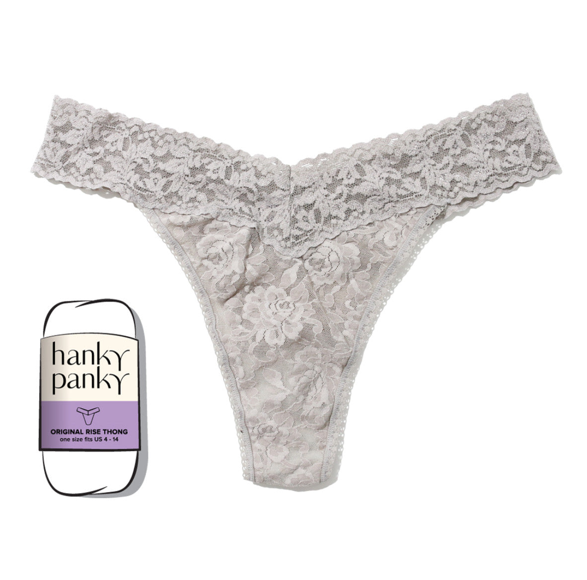 Hanky Panky Rolled Signature Original Lace Rolled Solid Sleep In O/S