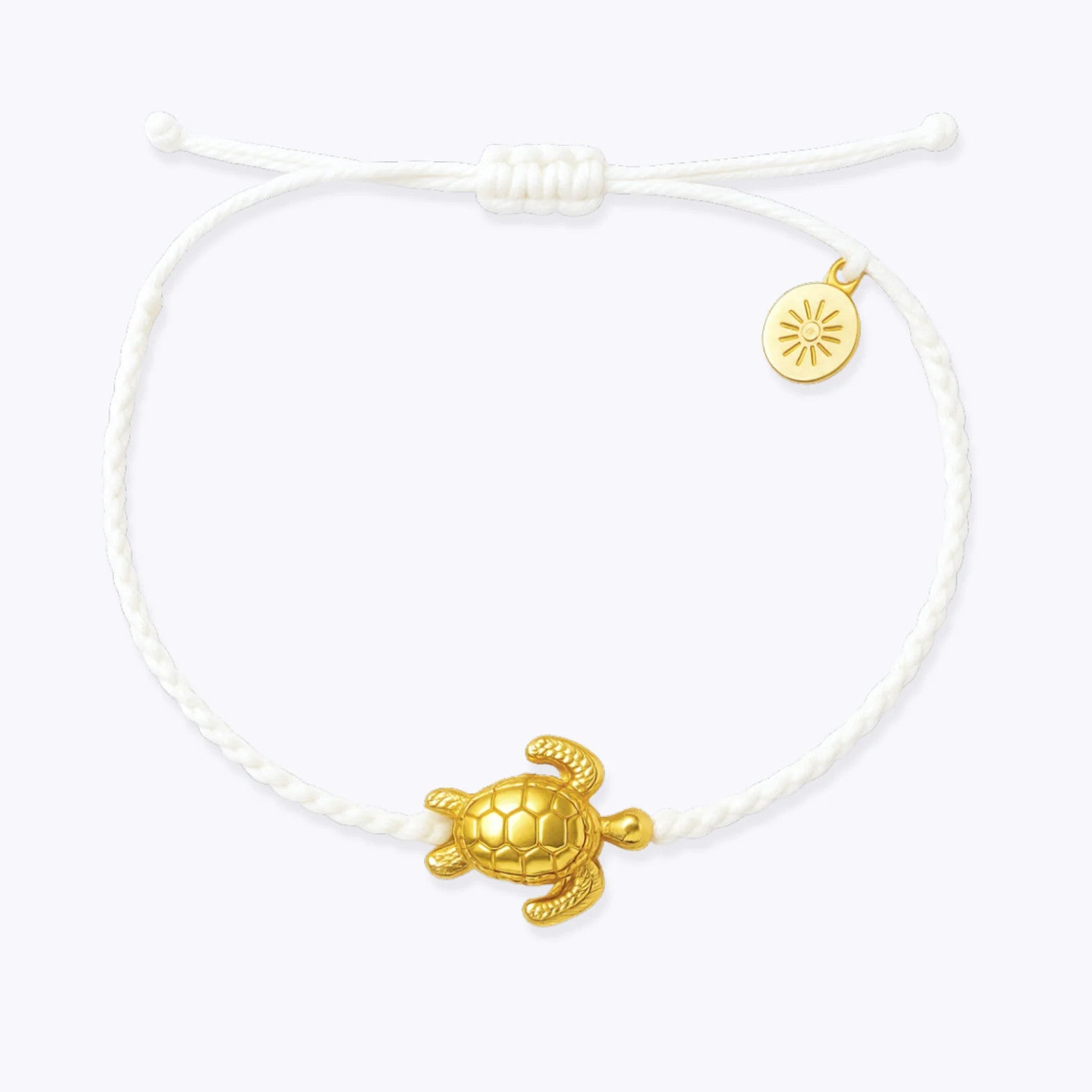 Mauka Gold & White Turtle Bracelet