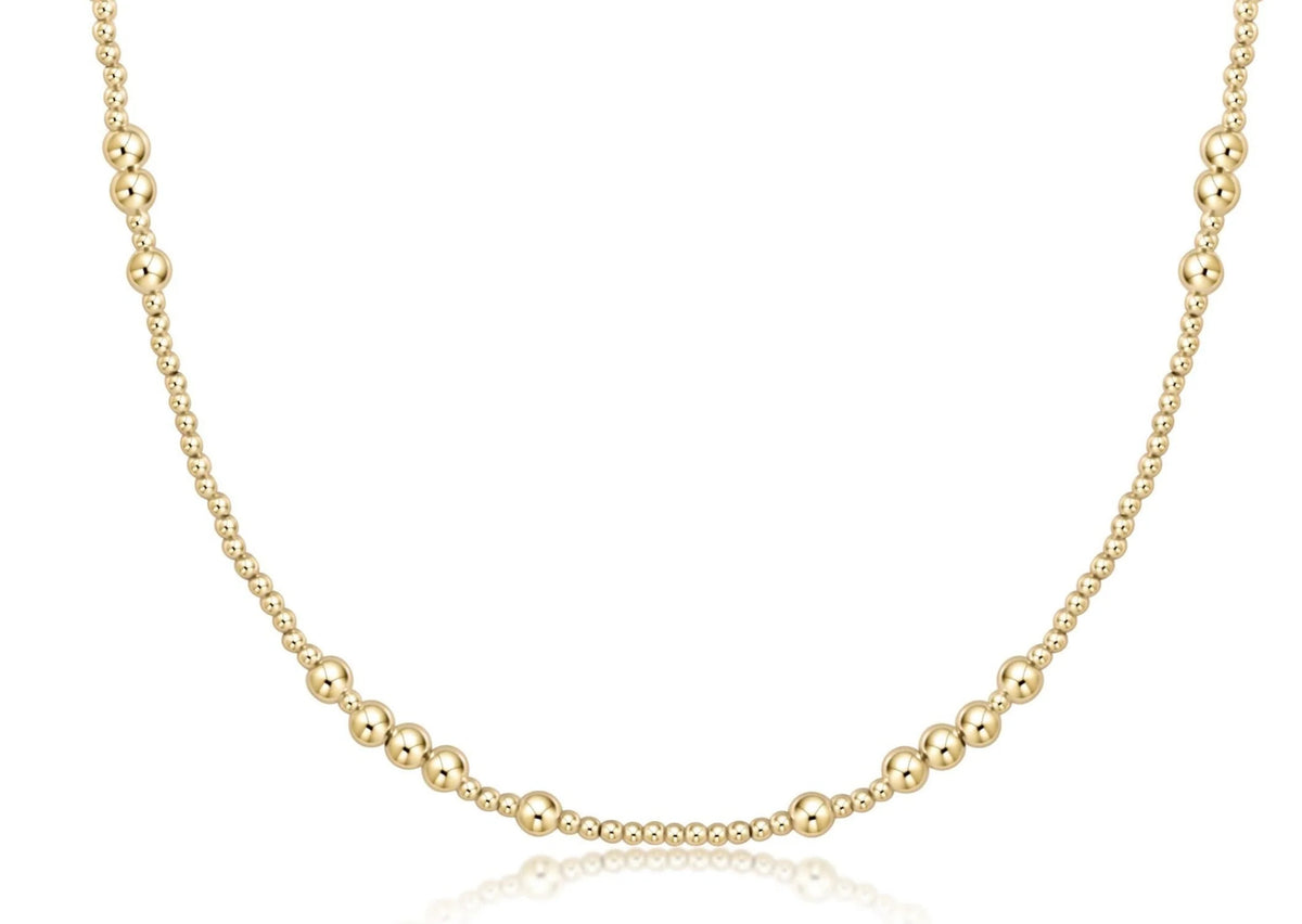 ENewton 15" Choker Hope Unwritten 4mm Pearl Gold