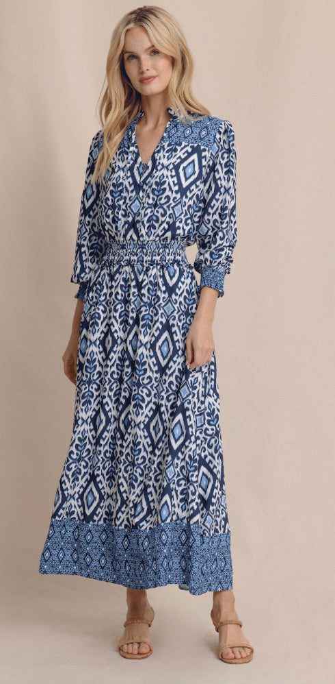 Southern Tide Annabeth Terrace View Maxi Dress Boat Blue