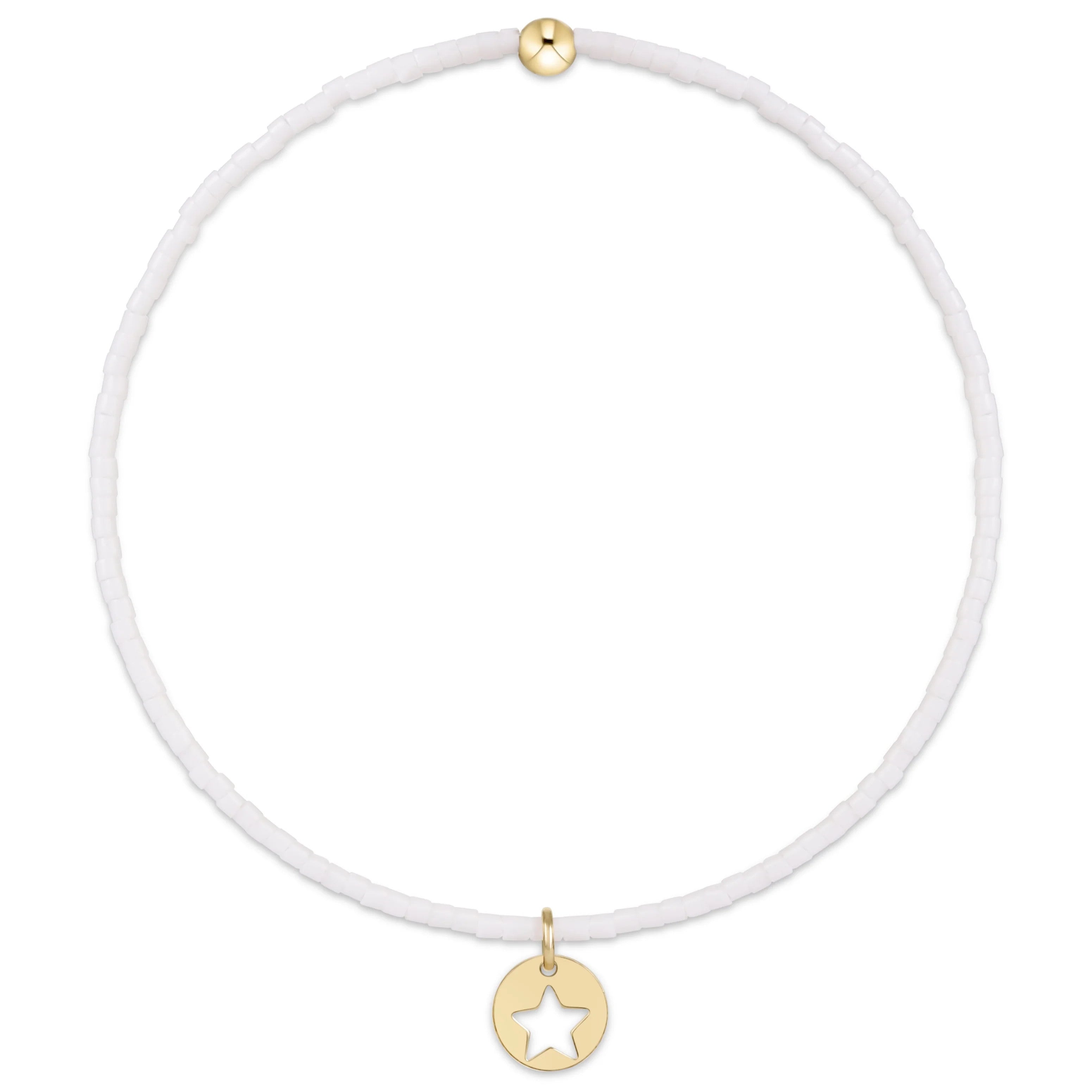 Enewton 250 Anniversary Egirl Hope Classic Bracelet 5.5" White Star Small Gold Disc