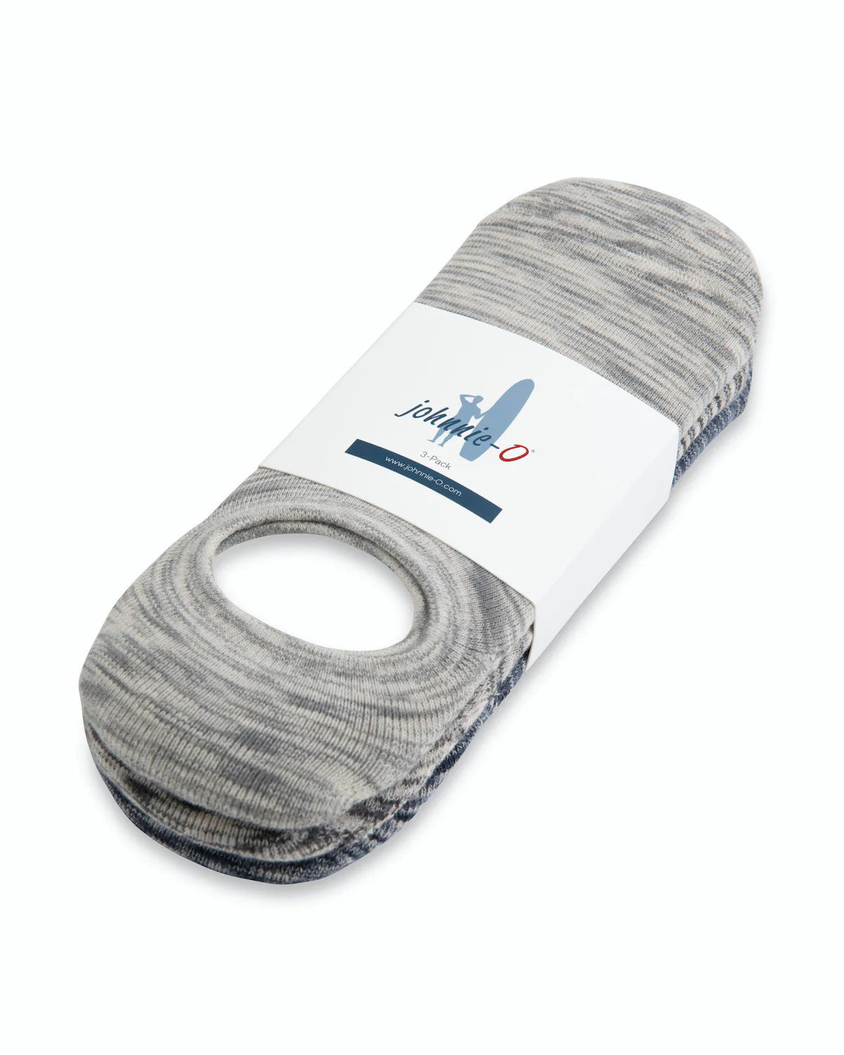 Johnnie-O No Show Socks  - 3 Pack Wake / White