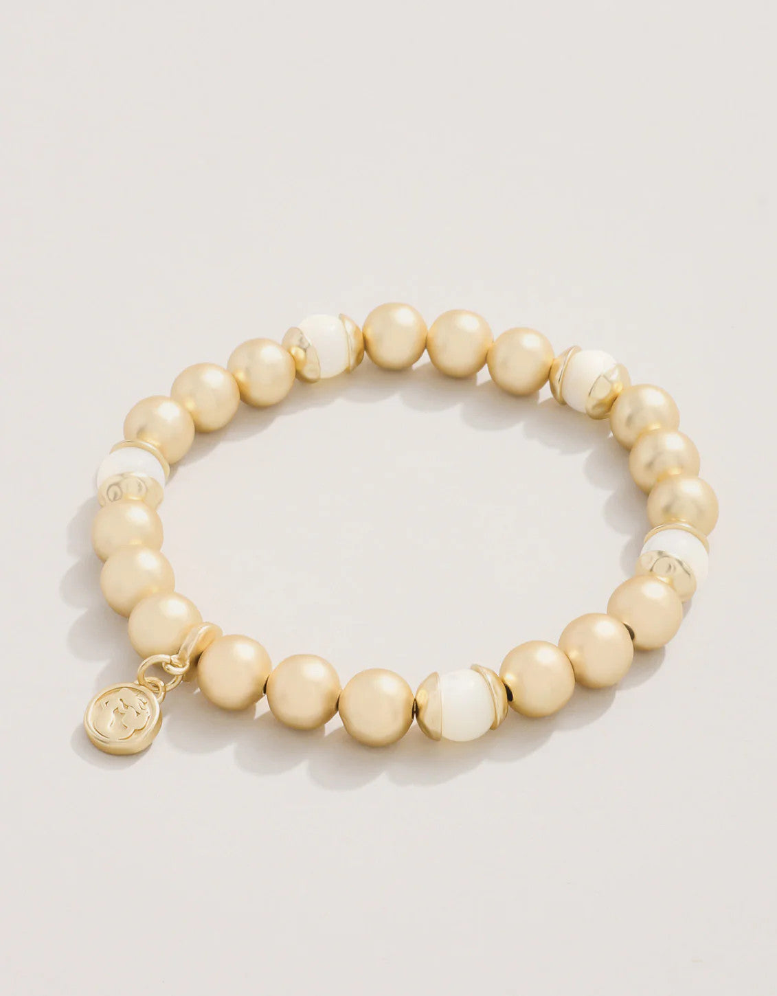 Spartina Mother of Pearl Golden Stretch Bracelet Pearl