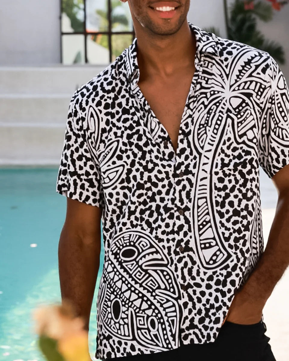 Kenny Flowers The Tiki Tonga Short Sleeve Shirt Black