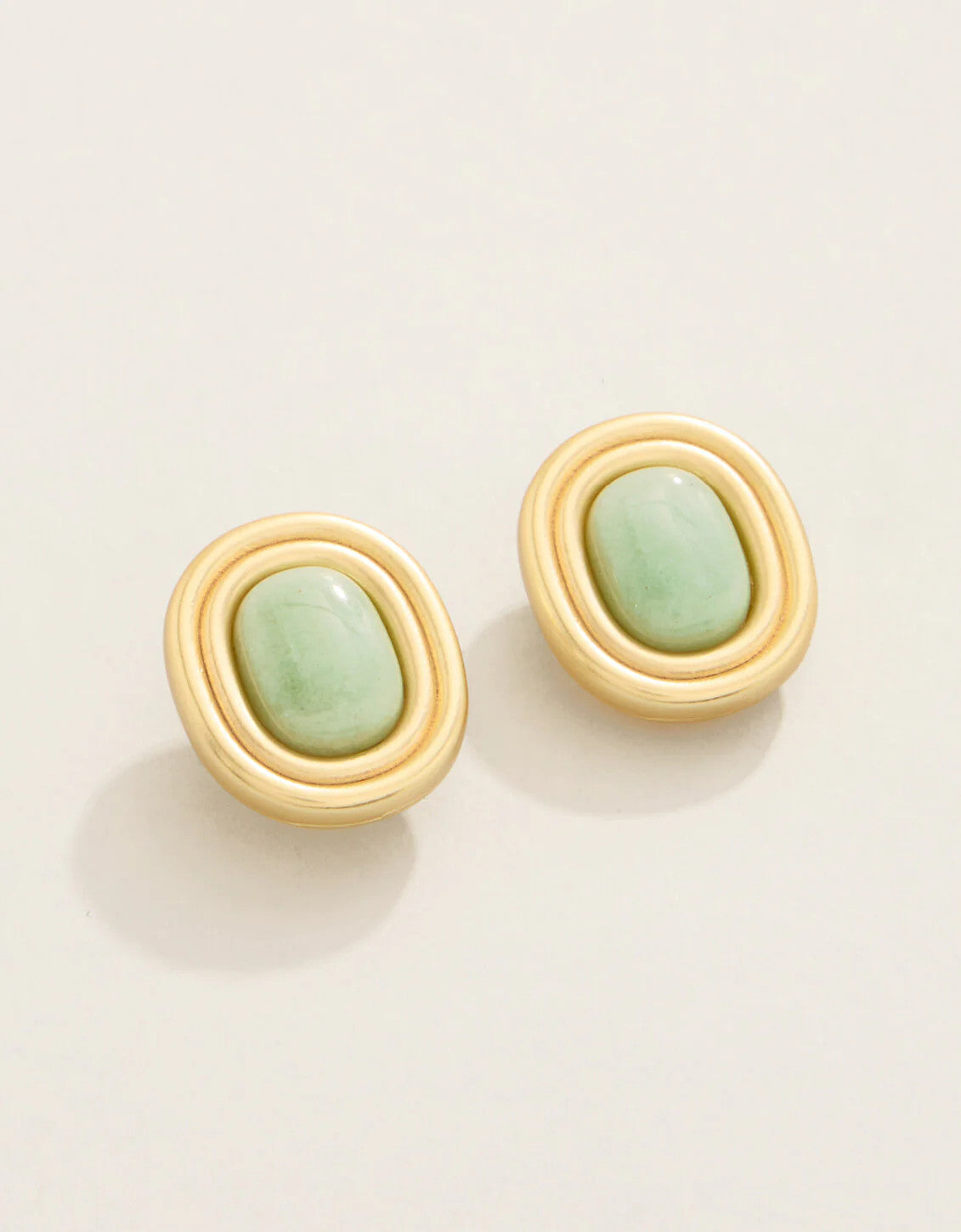 Spartina Castillo Stud Earrings Green Aventurine