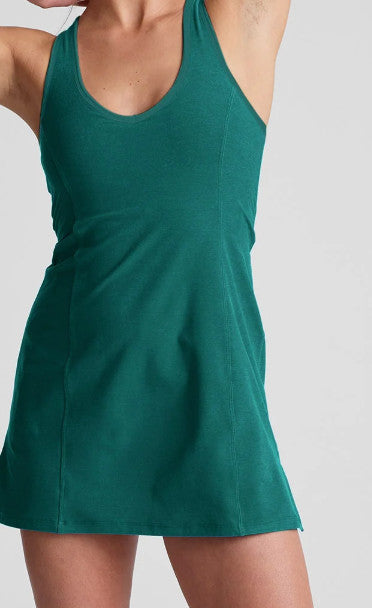 Beyond Yoga Spacedeye Starting Line Dress Teal Sea Heather
