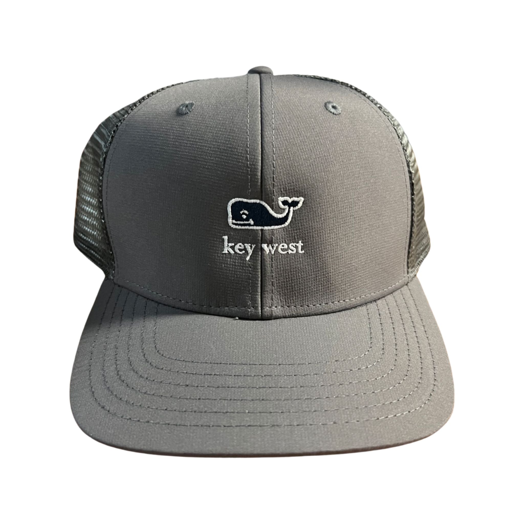 Vineyard Vines Key West Performance Trucker Hat Gray Harbor