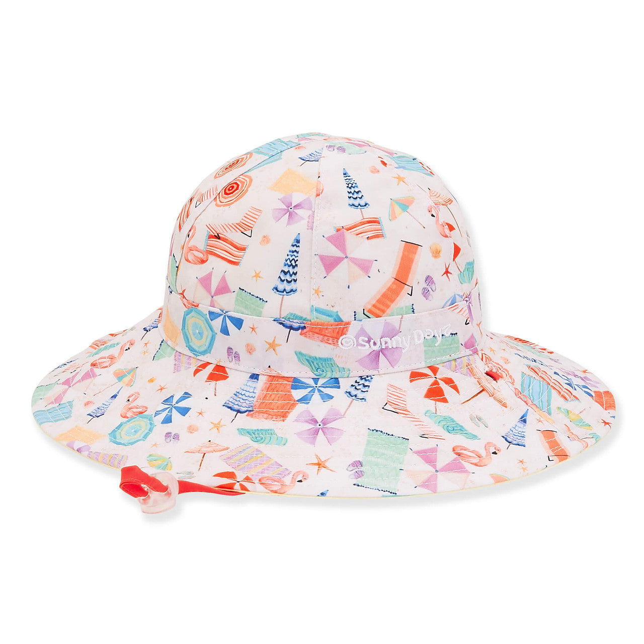 Sun 'N' Sand Kid Poly Floppy Hat White/ Cotton Candy