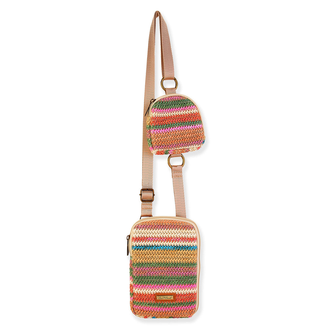 Sun 'N' Sand Allessia Poly Straw Crossbody Bag