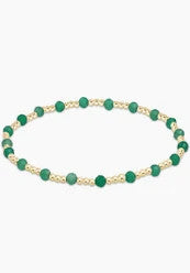 ENewton Gemstone Gold Sincerity Pattern 3mm Bead Bracelet WF'24