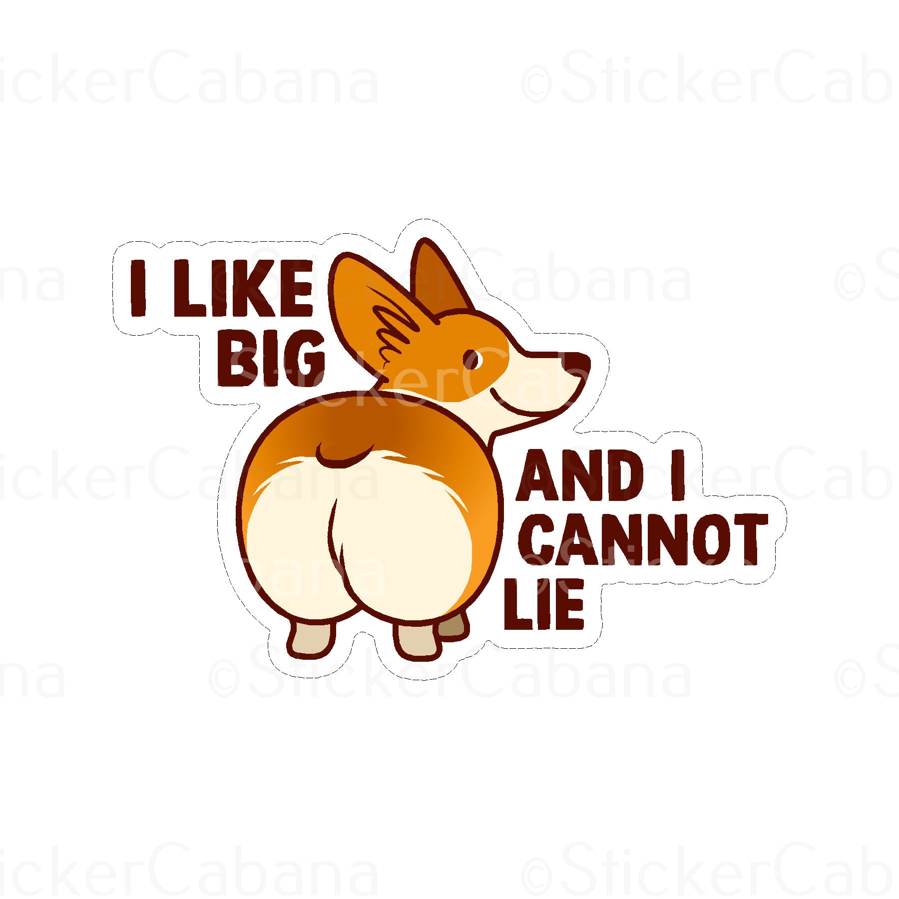 Sticker Cabana I Like Big Butts Large Sticker