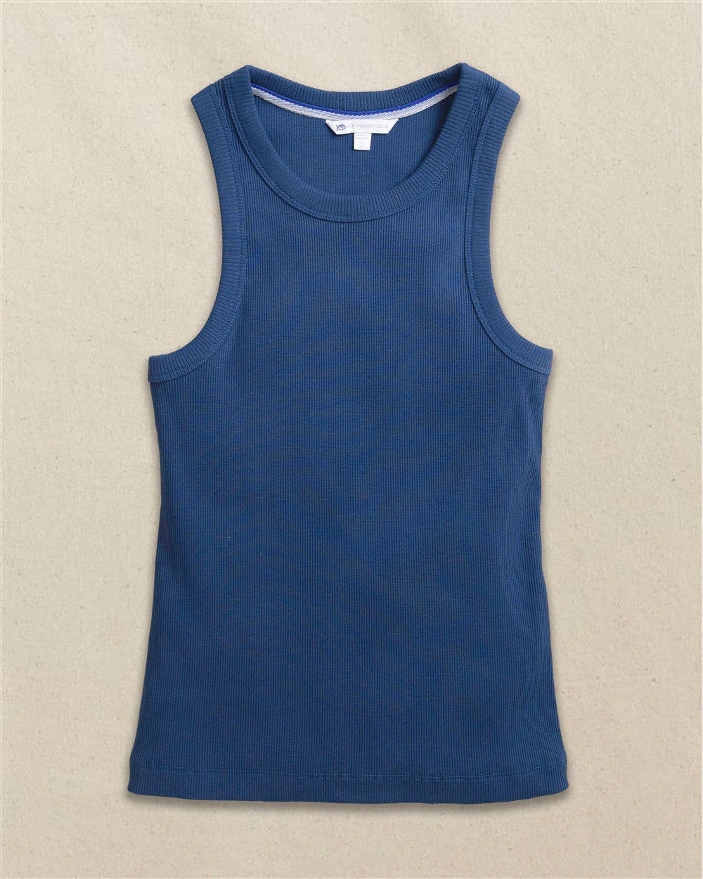 Southern Tide Ryan Solid Rib Tank Nautical Blue