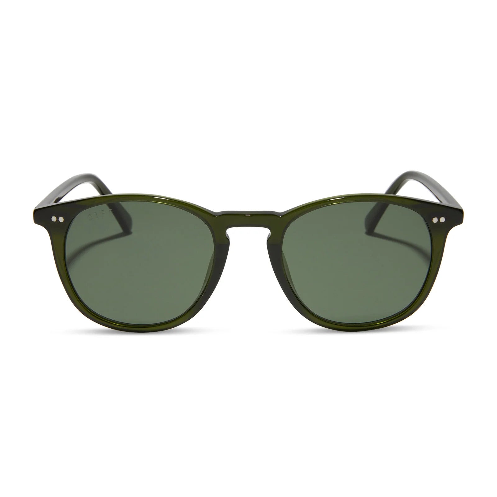 Diff Jaxson XL Dark Olive Crystal Frame w/G-15 Lens Sunglasses Polarized