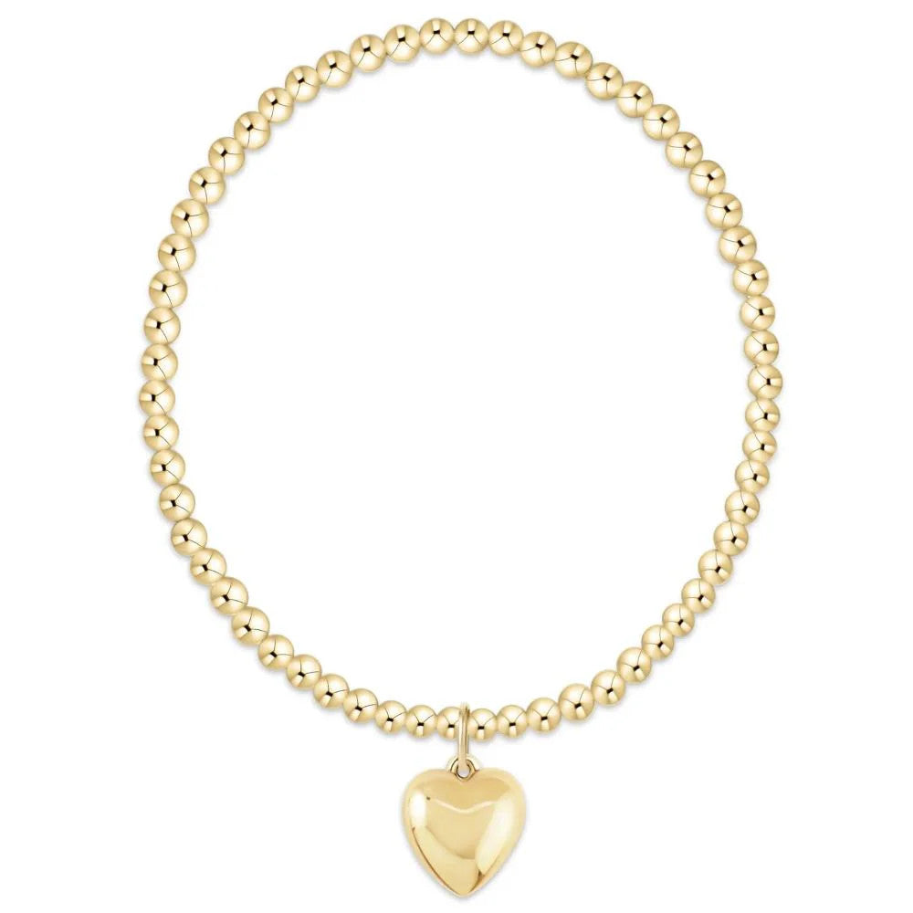 Enewton Classic Gold 3mm Love Plush Charm Bead Bracelet