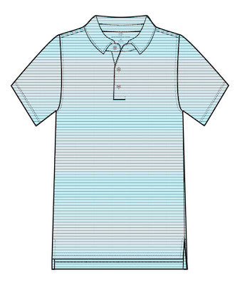Southern Tide Coastal Breeze Pelican Landing SS Stripe Polo