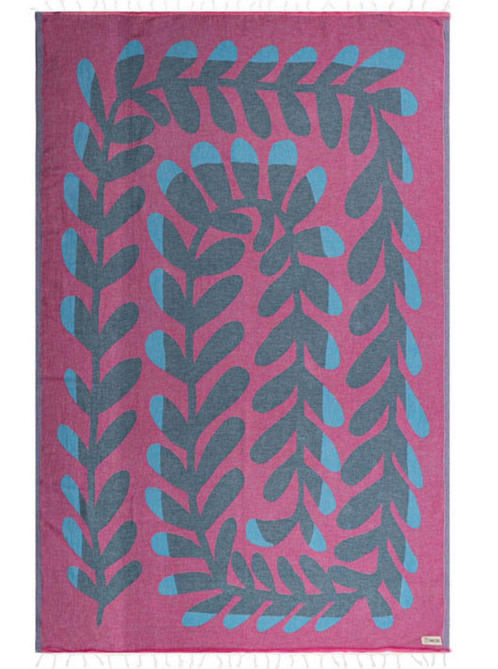 Sand Cloud Kelp Large Beach Blanket Fuchsia