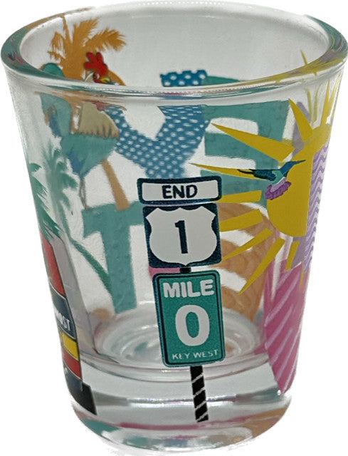 Jojo's Key West Rooster Icons Shot Glass